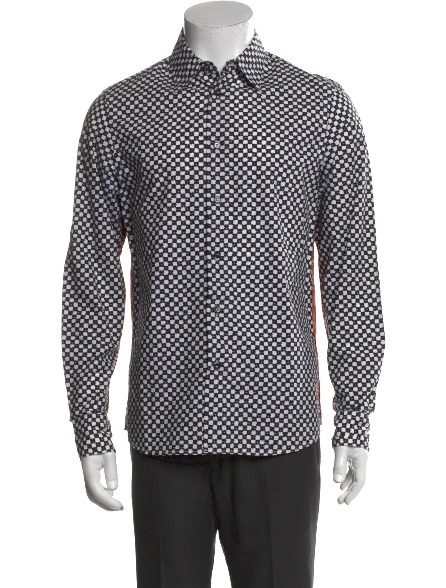 Marni Plaid Print Long Sleeve Dress Shirt