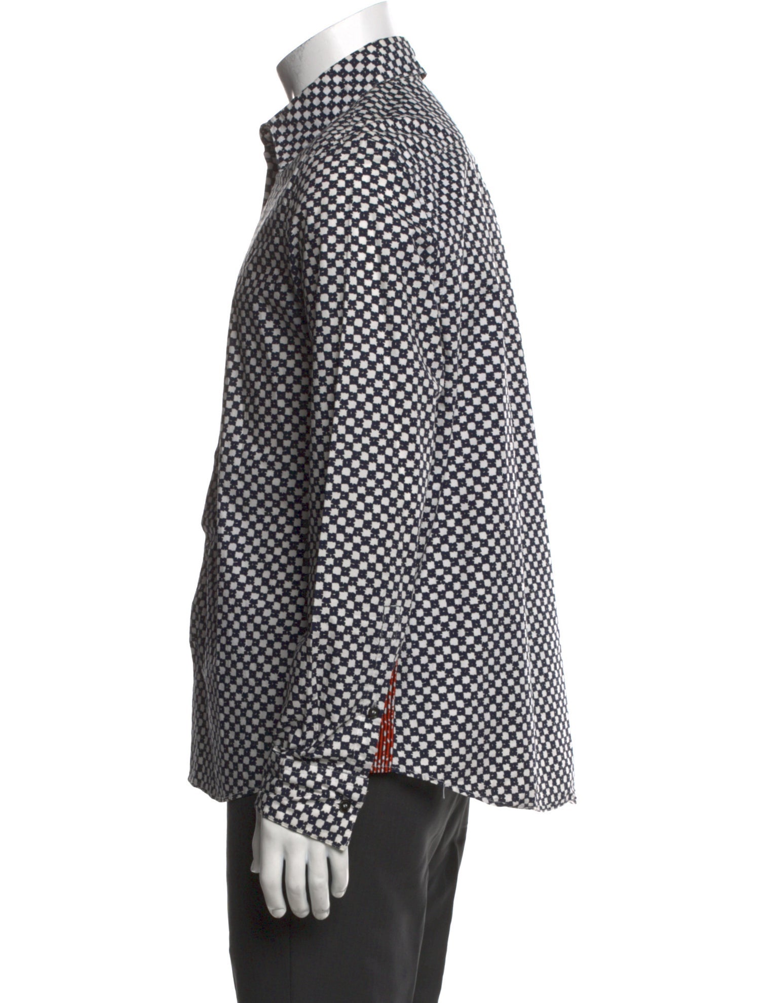 Marni Plaid Print Long Sleeve Dress Shirt