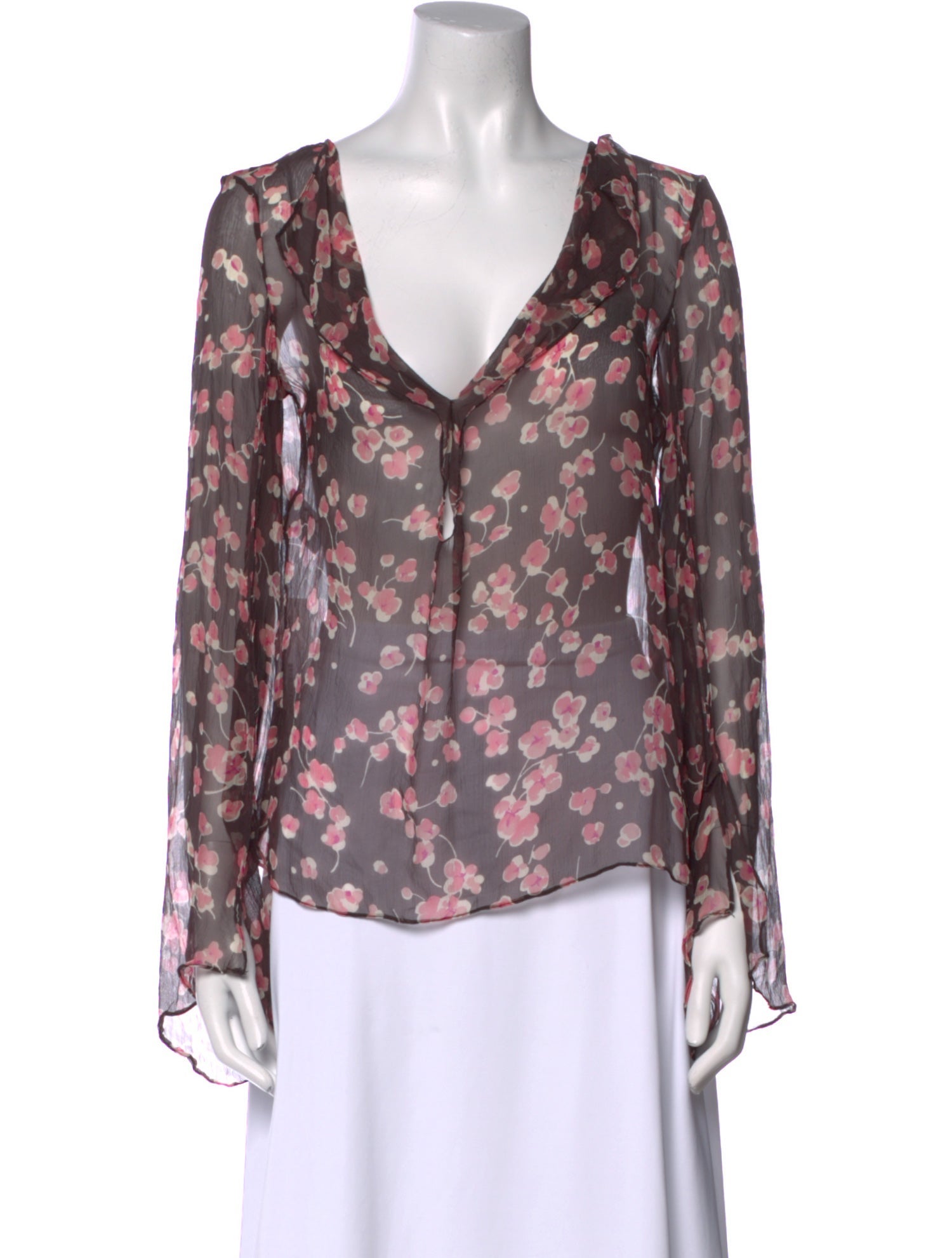 Marni Silk Floral Print Blouse