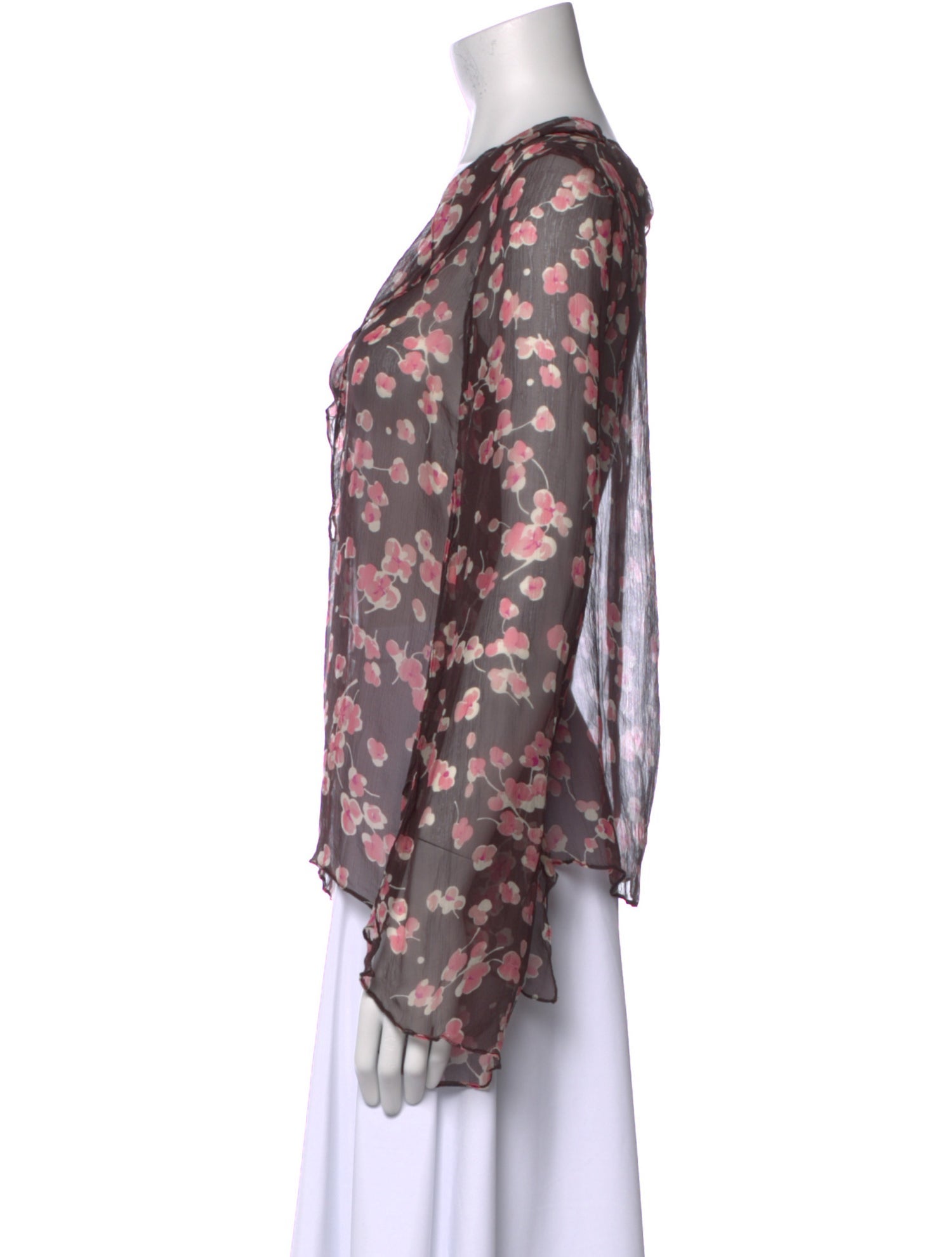 Marni Silk Floral Print Blouse