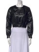 Marni Faux Leather Crew Neck Crop Top