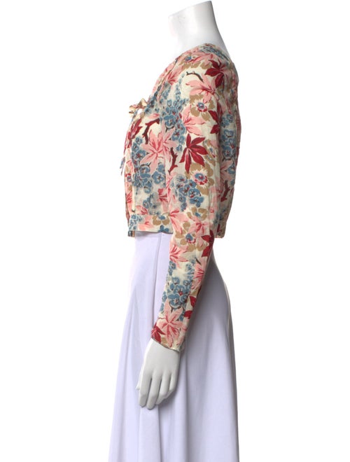 Marni Floral Print Square Neckline Crop Top