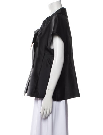 Marni Silk V-Neck Button-Up Top