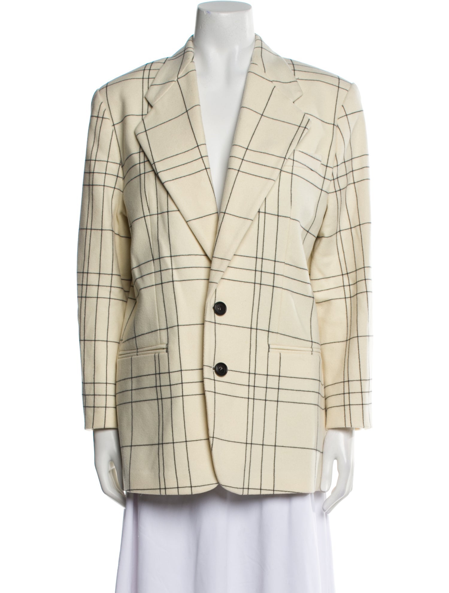 Marni Virgin Wool Plaid Print Blazer
