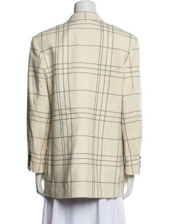 Marni Virgin Wool Plaid Print Blazer