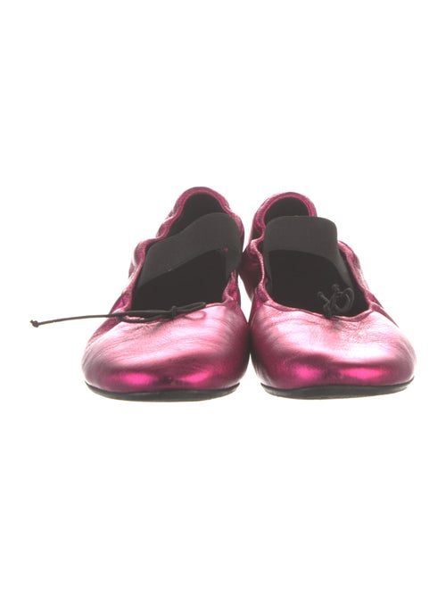 Marni Leather Bow Accents Mary Jane Flats