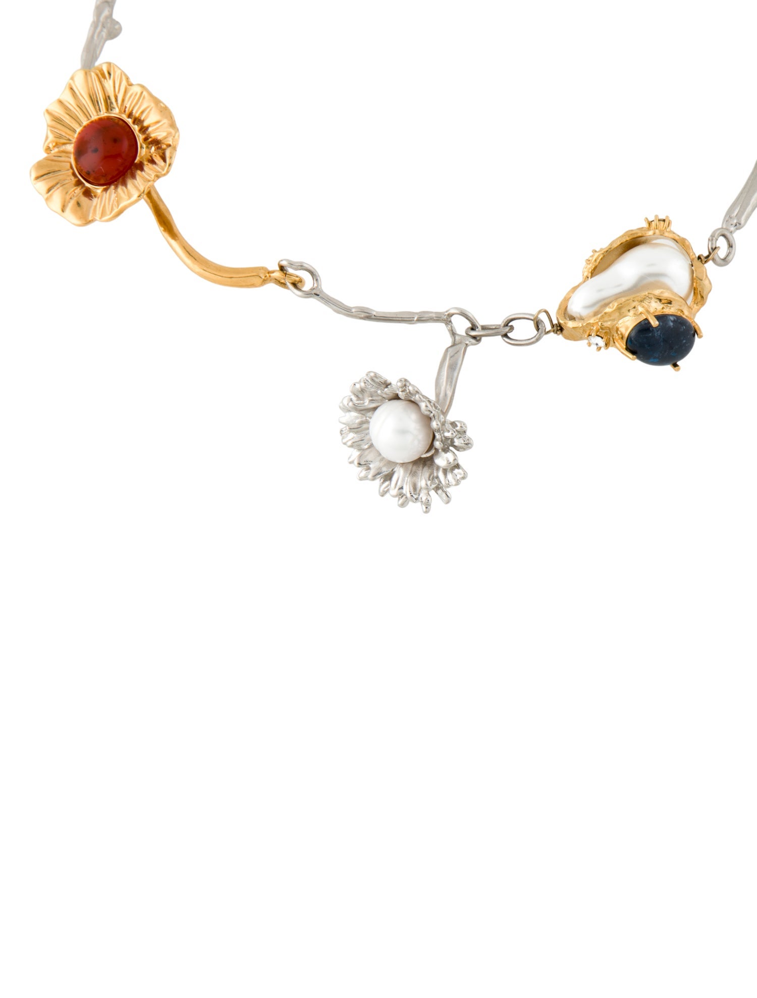 Marni Crystal & Pearl Flower Delirium Choker Necklace w/ Tags