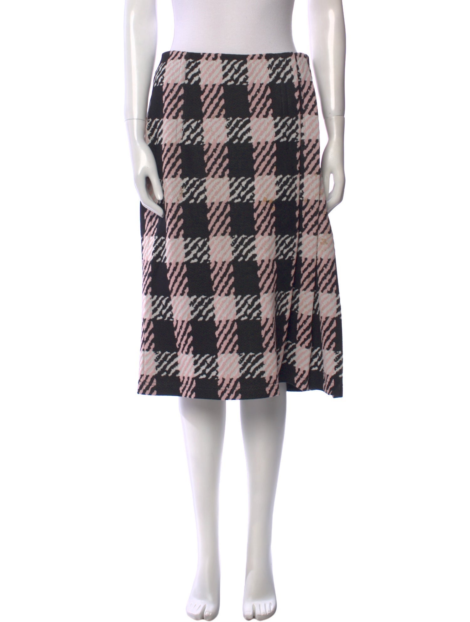 Marni Plaid Print Knee-Length Skirt