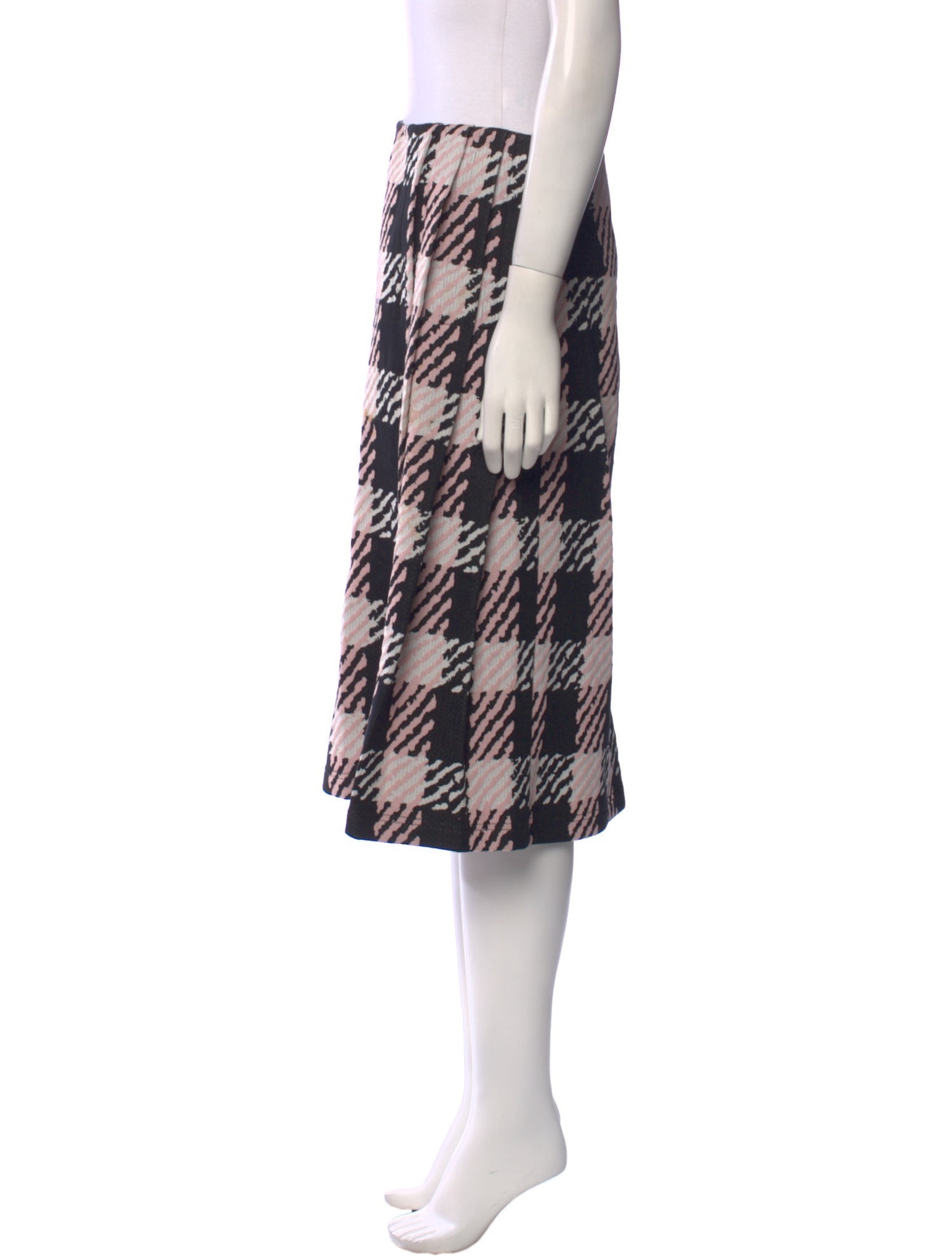 Marni Plaid Print Knee-Length Skirt