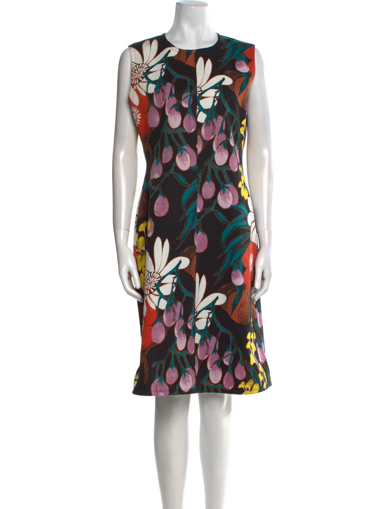 Marni Floral Print Knee-Length Dress