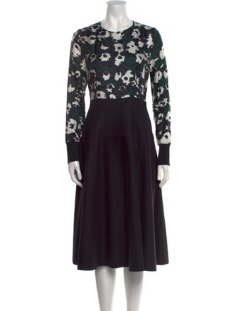 Marni Floral Print Midi Length Dress