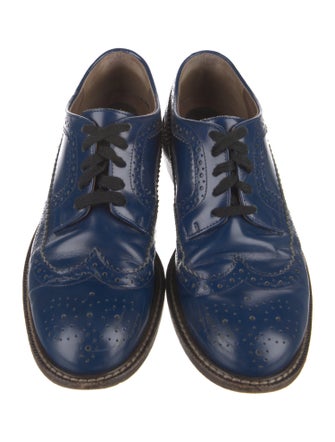 Marni Leather Eyelet Trim Oxfords