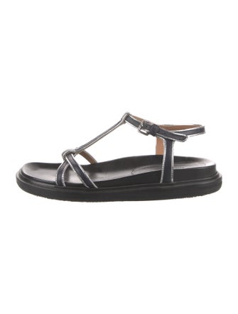 Marni Leather T-Strap Sandals
