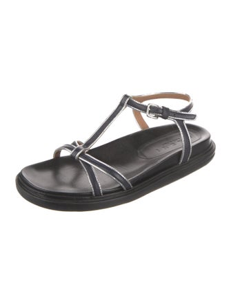 Marni Leather T-Strap Sandals