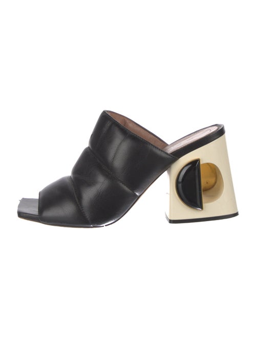 Marni Quilted Pattern Leather Slides