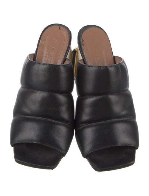 Marni Quilted Pattern Leather Slides