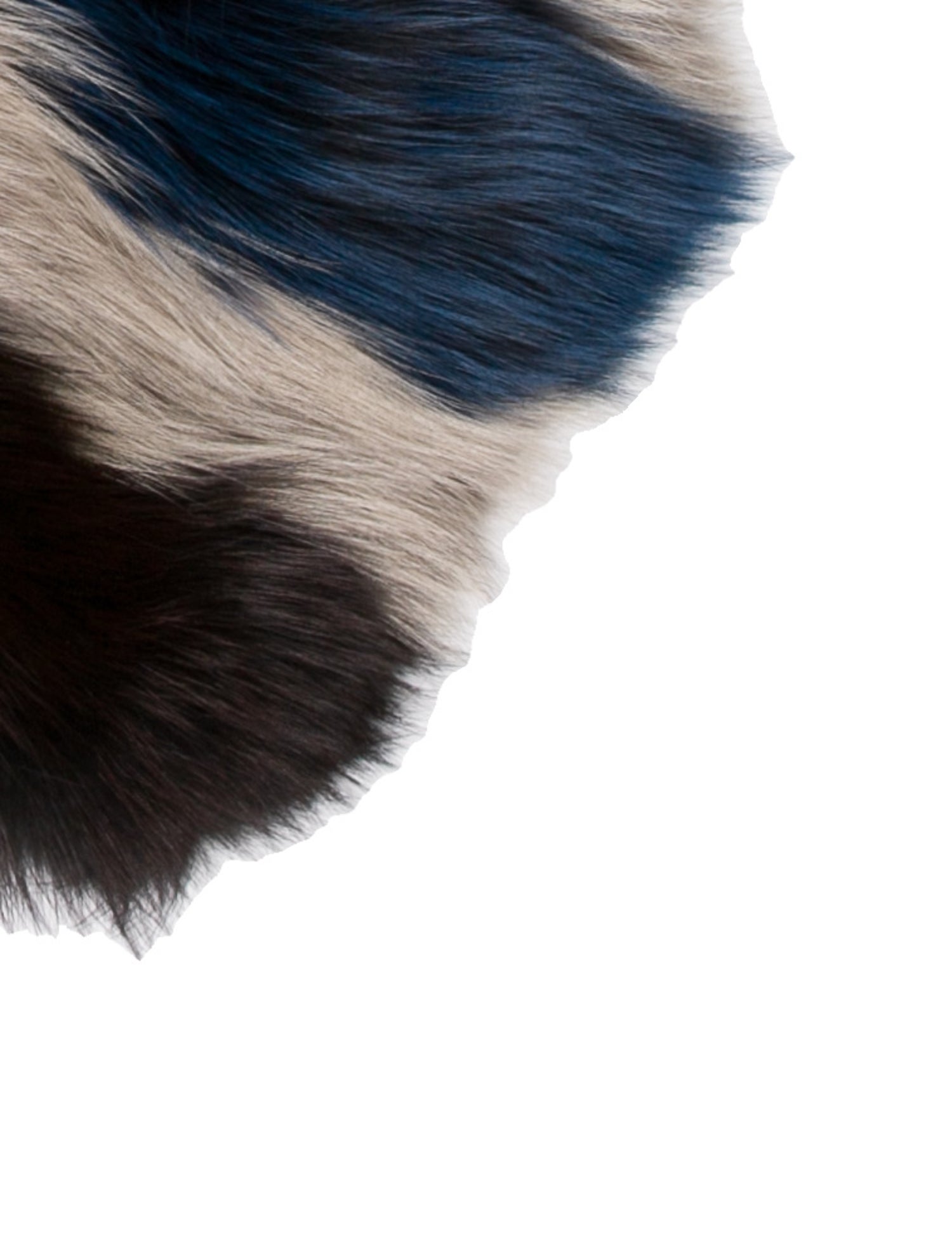 Marni Gray Fox Colorblock Pattern Stole