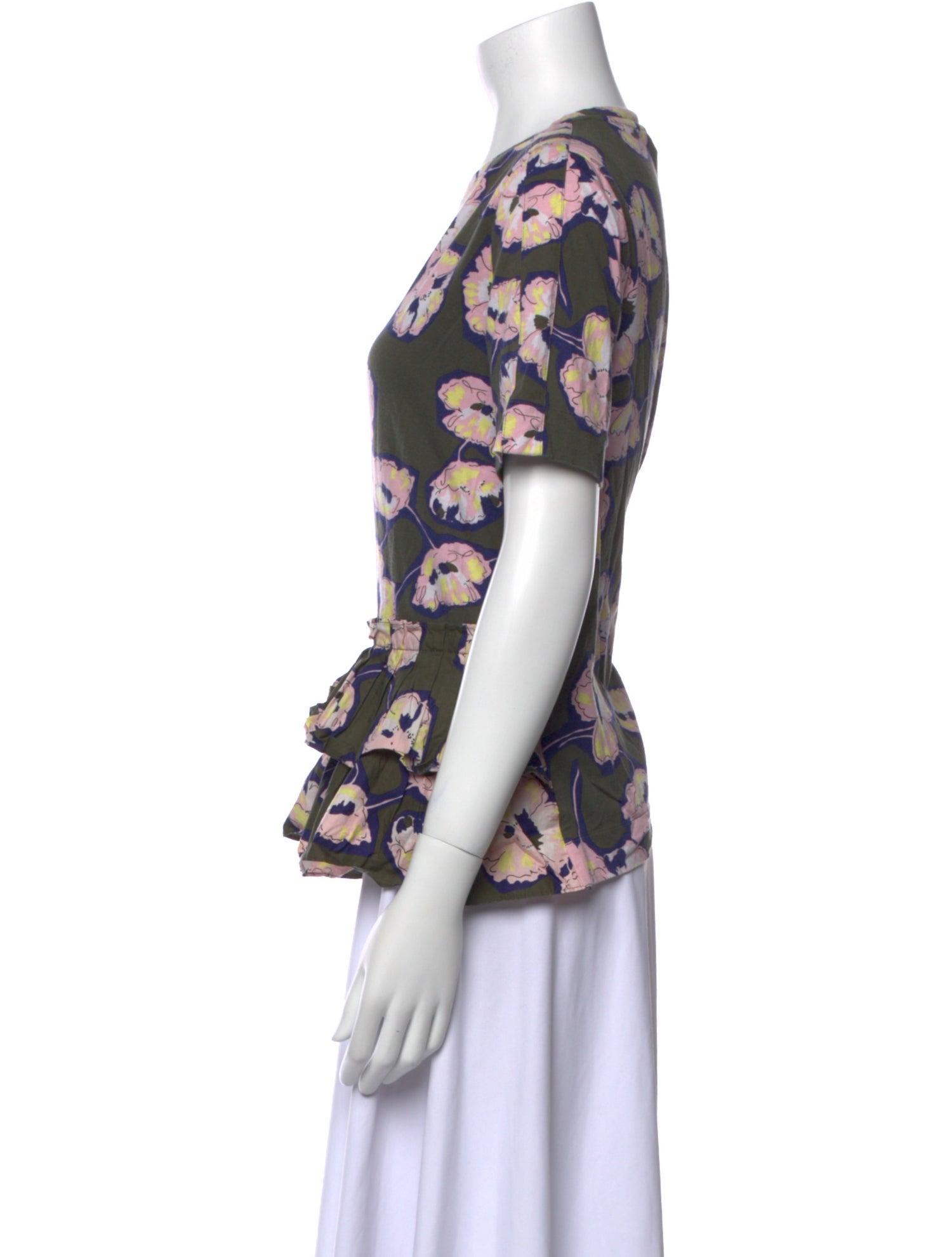 Marni Floral Print Crew Neck T-Shirt