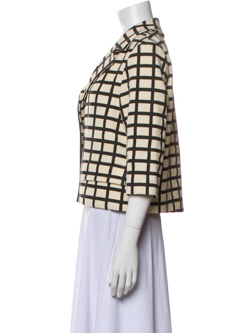 Marni Virgin Wool Plaid Print Blazer