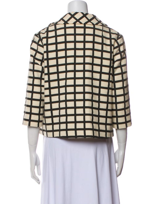 Marni Virgin Wool Plaid Print Blazer
