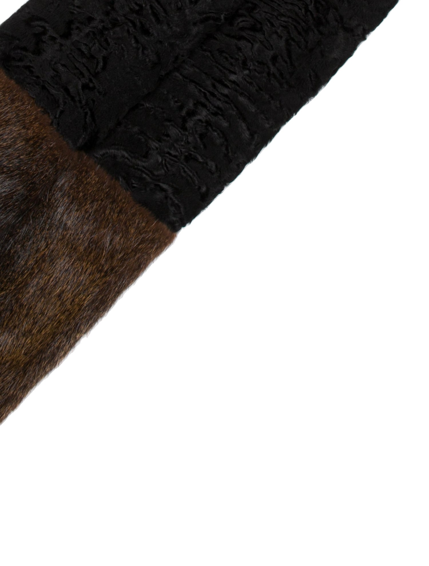 Marni Fur Colorblock Pattern Scarf