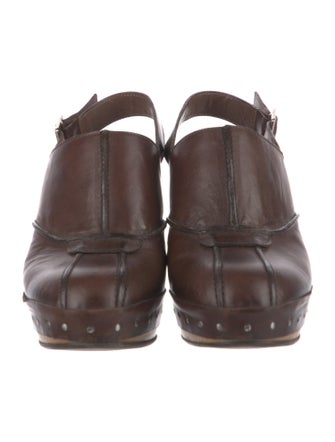 Marni Leather Studded Accents Slingback Pumps