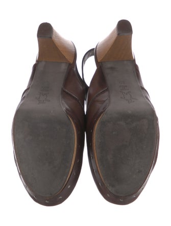 Marni Leather Studded Accents Slingback Pumps