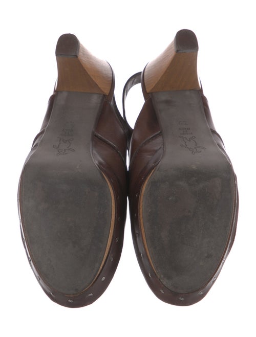 Marni Leather Studded Accents Slingback Pumps