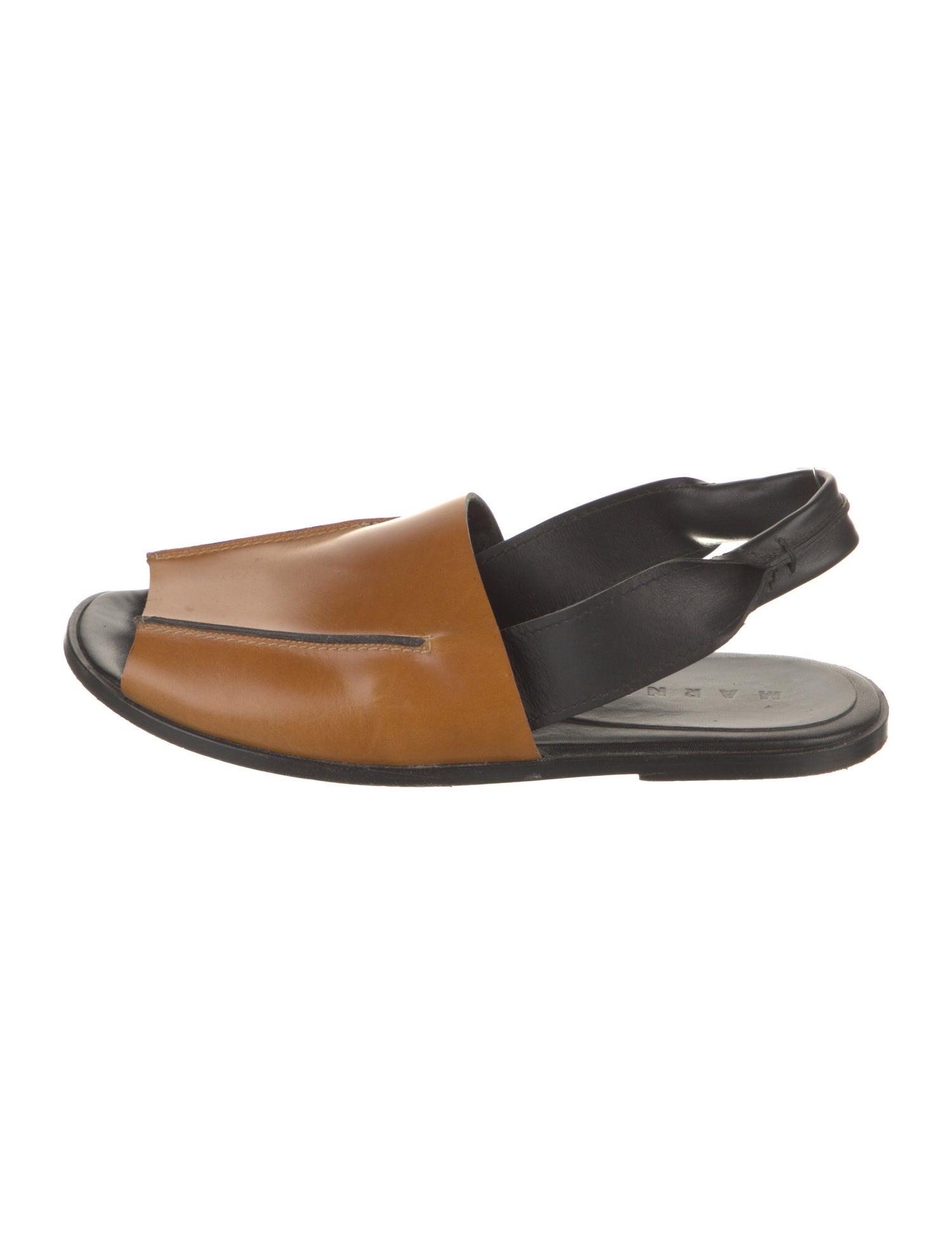 Marni Leather Colorblock Pattern Sandals