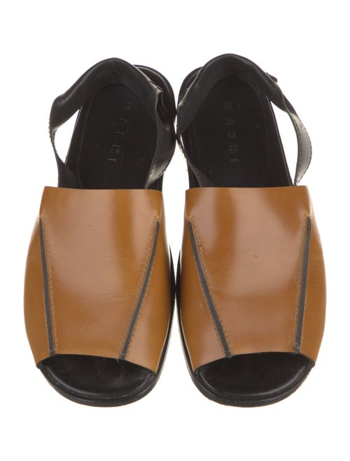Marni Leather Colorblock Pattern Sandals