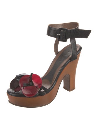 Marni Leather Beaded Accents Sandals