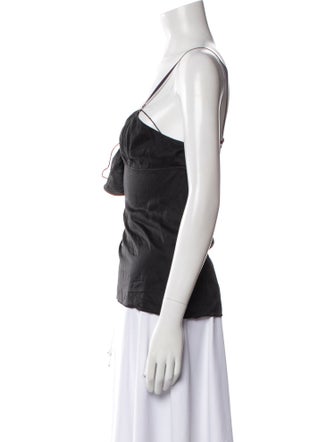 Marni Silk Square Neckline Top