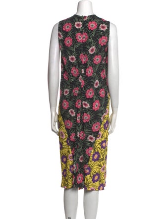 Marni Floral Print Midi Length Dress
