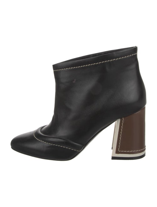 Marni Leather Whipstitch Trim Boots