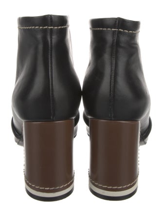 Marni Leather Whipstitch Trim Boots