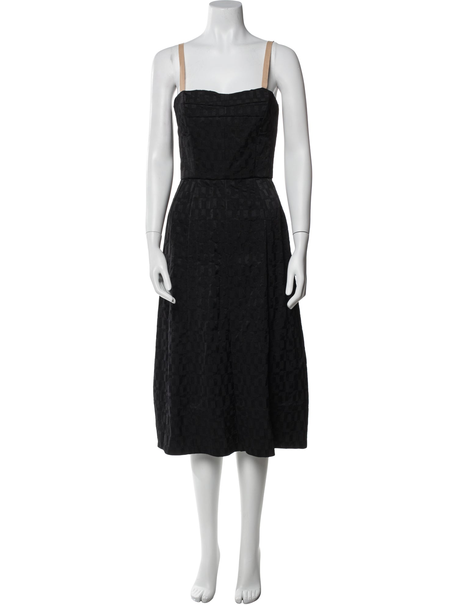 Marni Square Neckline Midi Length Dress