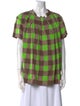 Marni Plaid Print Crew Neck Blouse