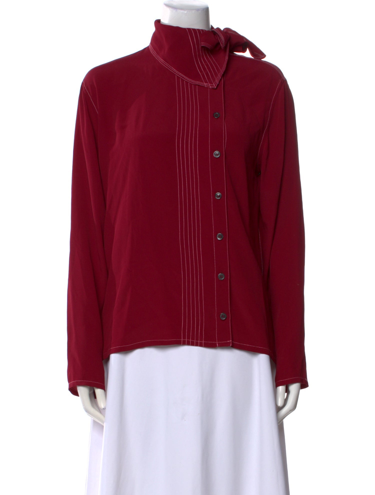 Marni Mock Neck Long Sleeve Button-Up Top w/ Tags