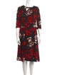 Marni Printed Midi Length Dress