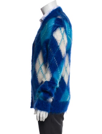 Marni Wool Plaid Print Cardigan