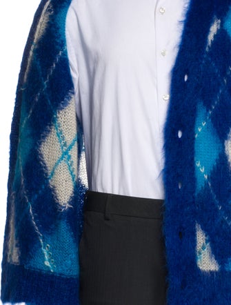 Marni Wool Plaid Print Cardigan