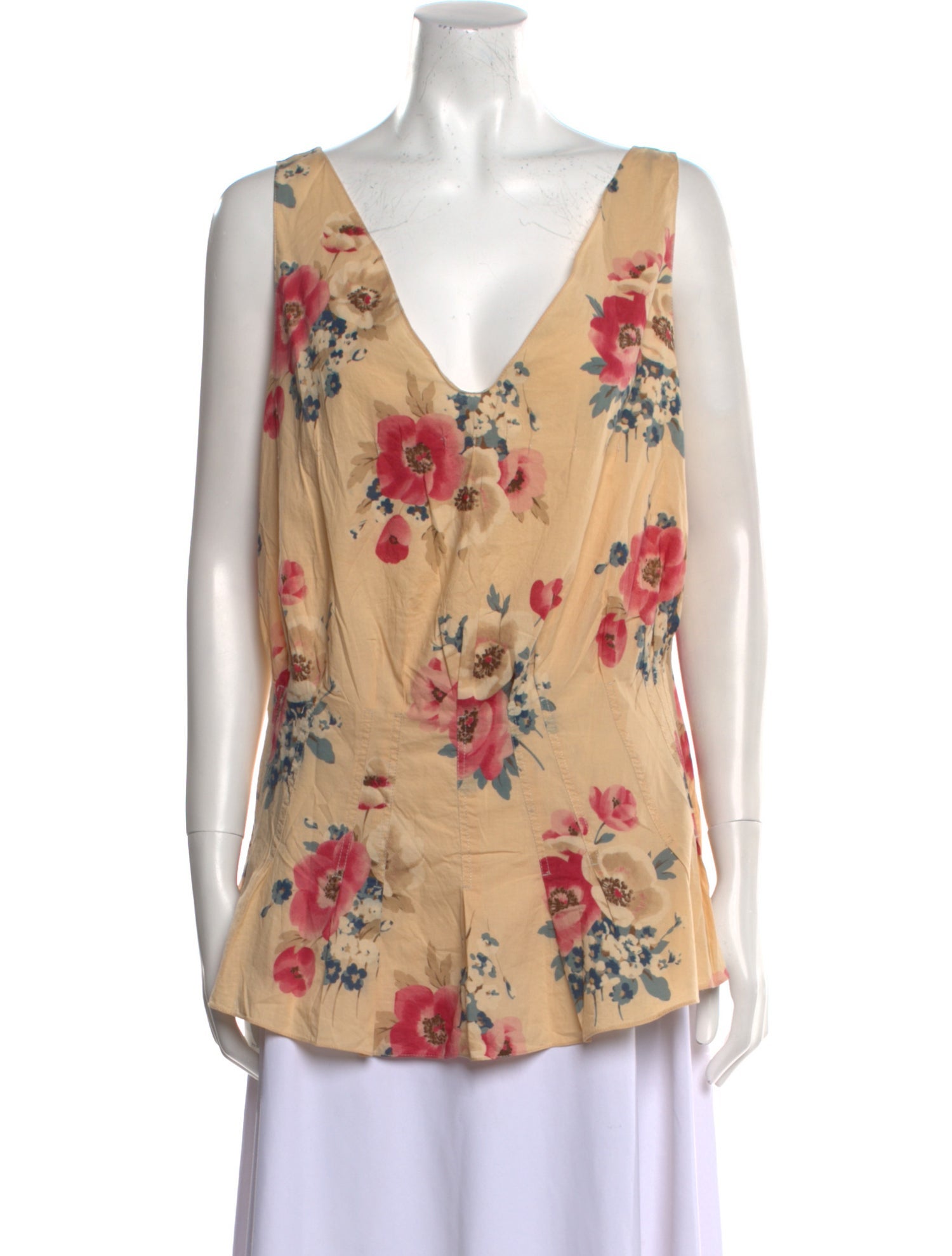 Marni Floral Print V-Neck Blouse