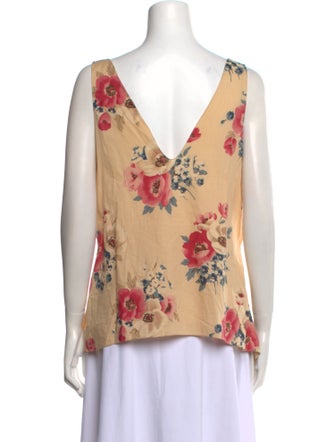 Marni Floral Print V-Neck Blouse