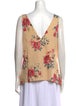 Marni Floral Print V-Neck Blouse