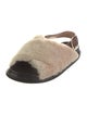 Marni Shearling Colorblock Pattern Slingback Sandals