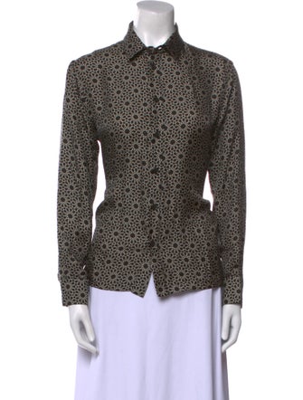 Marni Silk Printed Button-Up Top