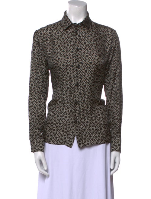Marni Silk Printed Button-Up Top