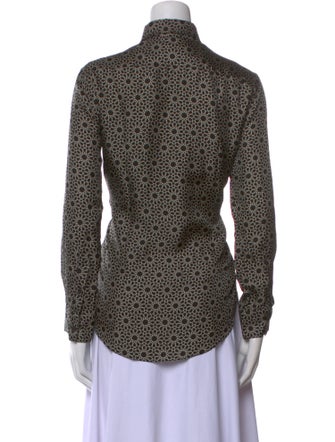 Marni Silk Printed Button-Up Top