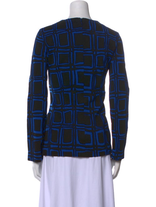 Marni Plaid Print Crew Neck Top