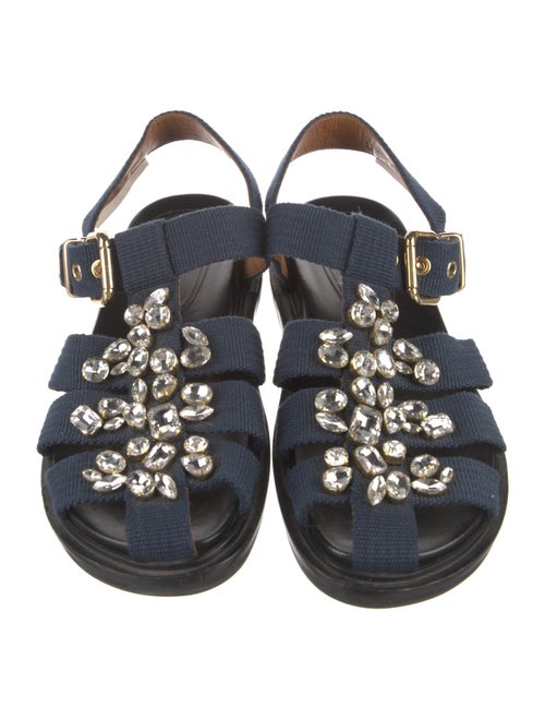 Marni Crystal Embellishments Slingback Sandals